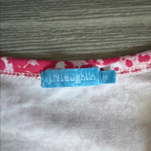 J. McLaughlin Pink and Orange Long Sleeve Tee - Picture 4 of 6